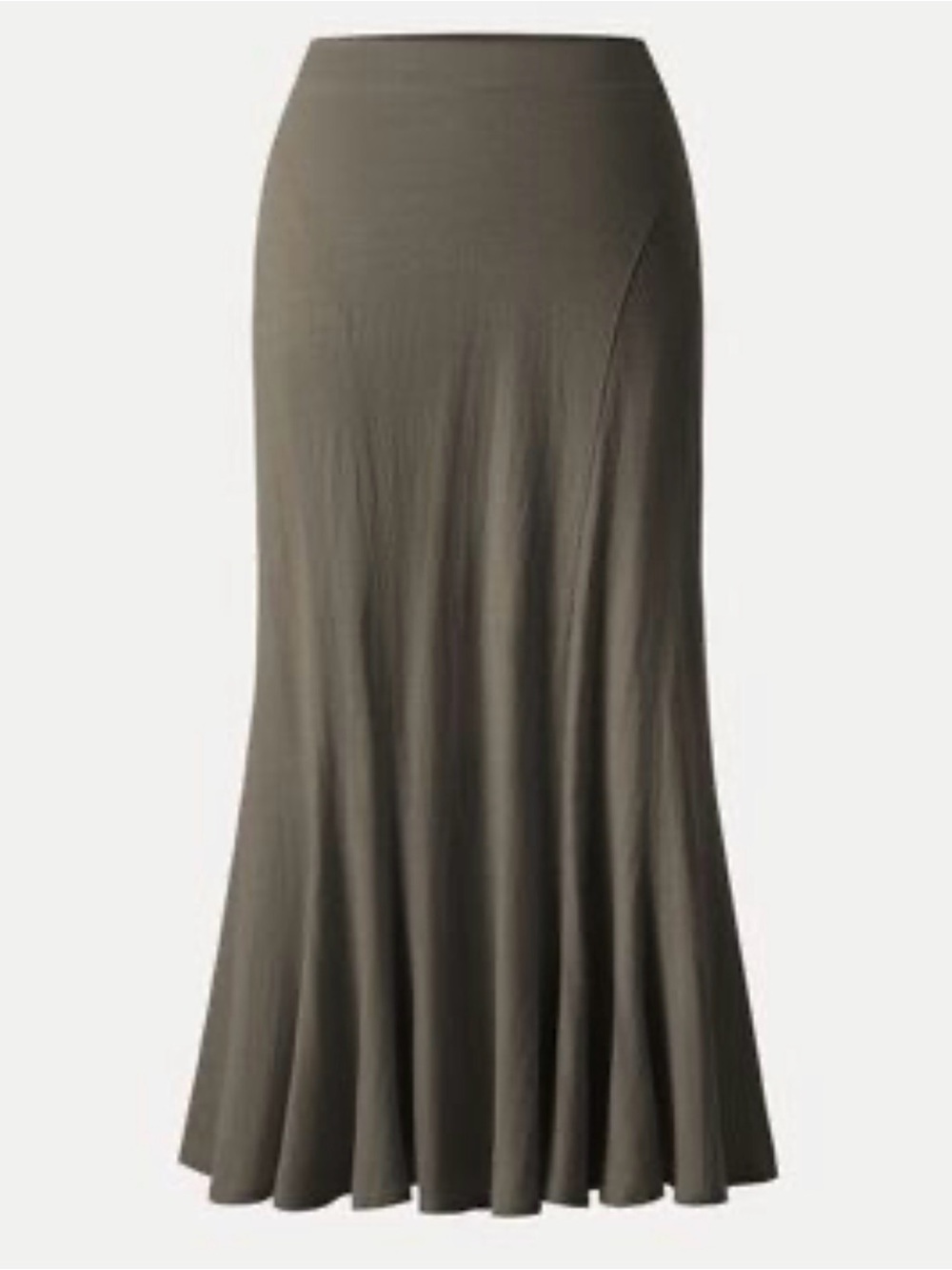 OGL Olive Green Maxi Flared Skirt - Picture 1 of 6